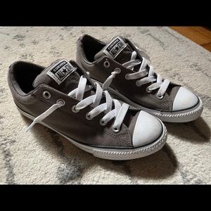 Grey converse shoes